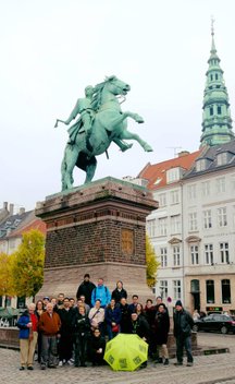 Bishop Absalon Horse Statue at Højbro Plads