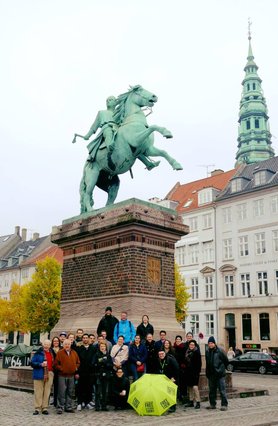 Bishop Absalon Horse Statue at Højbro Plads